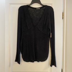 New with tags long sleeve Free People shirt with slits on each side